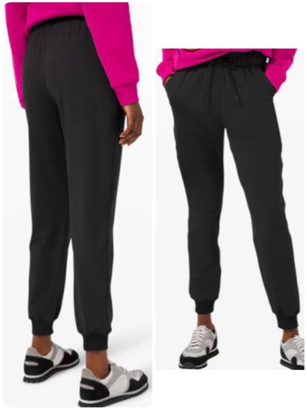lululemon athletica Keep Moving W5CV4S Jogger Pants Black Drawstring size 6